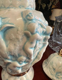 Hint of Blue Venetian Style Ceramic Jar