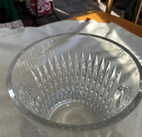 Large Glass Etched Decorative Bowl
