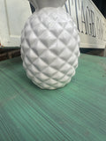 White Ceramic Pineapple Candlestick Holder