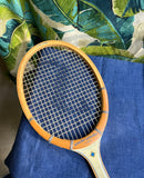 Trio of Vintage Wooden Spalding Tennis Rackets With Clamp