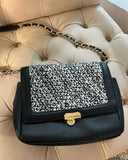 90's Talbot Black and Gray Crossbody Bag