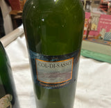 Pair of Green Glass Oversized Champagne Bottles