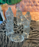 Vintage Glass Miniature Nativity Christmas Set