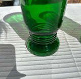 Pair of Green Glass Tall Vases