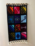 1990s Graphic Geometric Modern Textile Wall Art