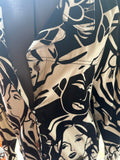 90's Black and White Abstract Faces Button Down Shirt