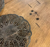 Instant Collection of Silver Lace Round Trivets- Set of 3