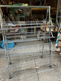 Industrial Metal Shoe Rack on Wheels