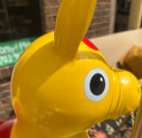 1980s Vintage Rody Yellow Horse Children's Toy