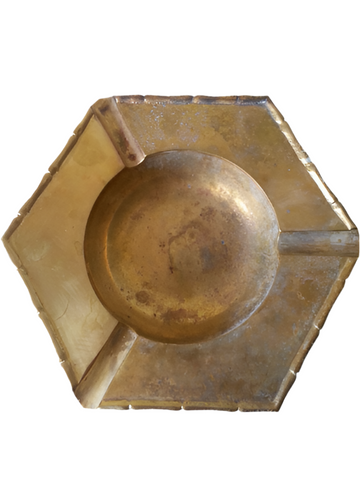 Brass Hexagon Ashtray