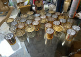 (Rental Only) 30+ Gold and Silver Glass Wedding Candle Votives