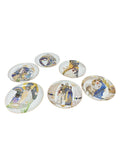 Collection of Hand Painted Knowles Plates Klimt Style
