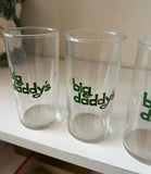 Trio of Big Daddy's Glasses With Green Accents