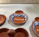 Instant Collection of Spanish Style Olive Serving Dishes- Set of 6