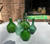 Instant Collection of Green Glass Bottles and Decanters