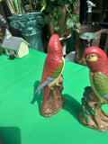 Pair of Ceramic Hand Painted Bird Figurines