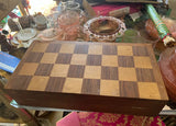 Foldable Wooden Chess Set With Marble Pieces *2 Chess Pieces Missing*