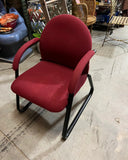 Vintage Dark Red Padded Office Chair