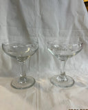 Pair of Bride and Groom Etched Champagne Glasses