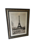 Black and White Print of Eiffel Tower, Framed