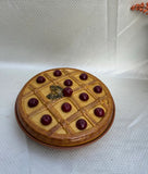 1970s Italian Ceramic Cherry Pie Serving Dish