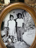 Vintage Framed African American Sibling Photo