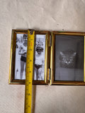 Trio of Double Framed Folding Gold Picture Frames