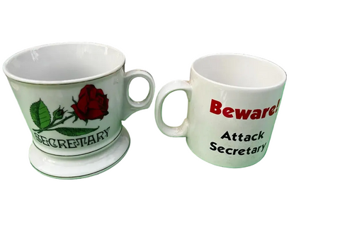 Pair of Ceramic Secretary Mugs