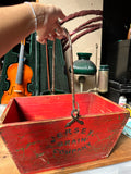 Large Red Wooden Jersey Grain Company Bucket