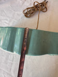 Art Deco Teal Ceramic Detailed Table Clock