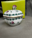 1970s Richard Ginori Italian Floral Bowl With Matching Lid