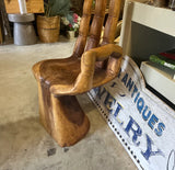 Natural Wood "Okay" Posed Hand Chair