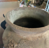 Large Sculptural Vase/Planter With Foliage Accents