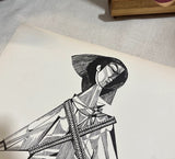 Pair of Brazilian Style Prints of Soldier Figures, Signed