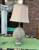 Silver and Gold Abstract Pineapple Table Lamp