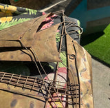 Large Metal Vintage Ship Flat Sculpture
