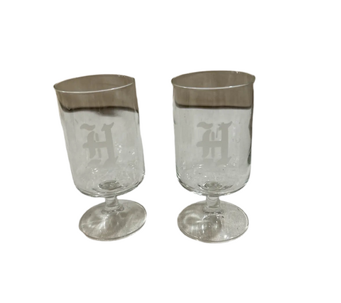 Pair of "H" Monogrammed Glasses