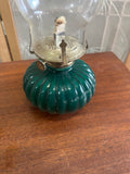 Small Vintage Green Base Oil Lamp