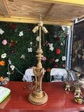 Vintage Gilded Draped Gold Tall Table Lamp