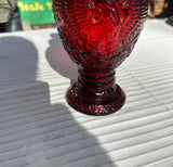Dark Red Eagle Jar With Matching Lid
