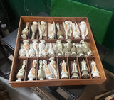 Vintage Ceramic Hand Painted Chess Set- Set of 32