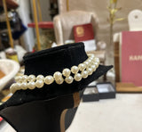 Vintage Simple Pearl Double Layered Necklace