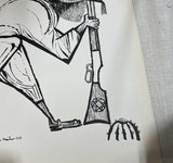 Pair of Brazilian Style Prints of Soldier Figures, Signed