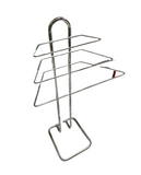 Mid-Century Modern Silver Towel Rack