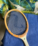 Trio of Vintage Wooden Spalding Tennis Rackets With Clamp