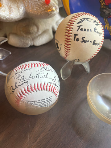 Vintage Pair baseballs 1936 first Hall of Fame election