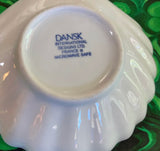 Pair of White Ceramic Seashell Plates