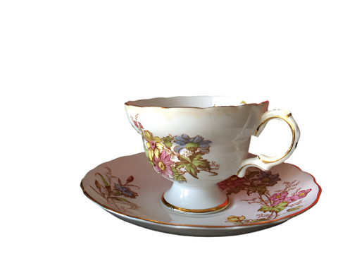 Rosine Bone China Teacup & Sauces - 2 Pieces