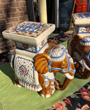 Pair of Ceramic Elephant Planters
