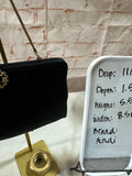 Small Black Hand Bag With Gold and Jewel Accents *Missing Jewels